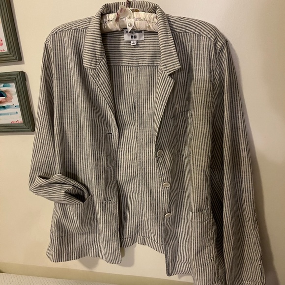 Striped Gray Jacket - Picture 1 of 5